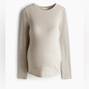 MAMA RIBBED JERSEY TOP